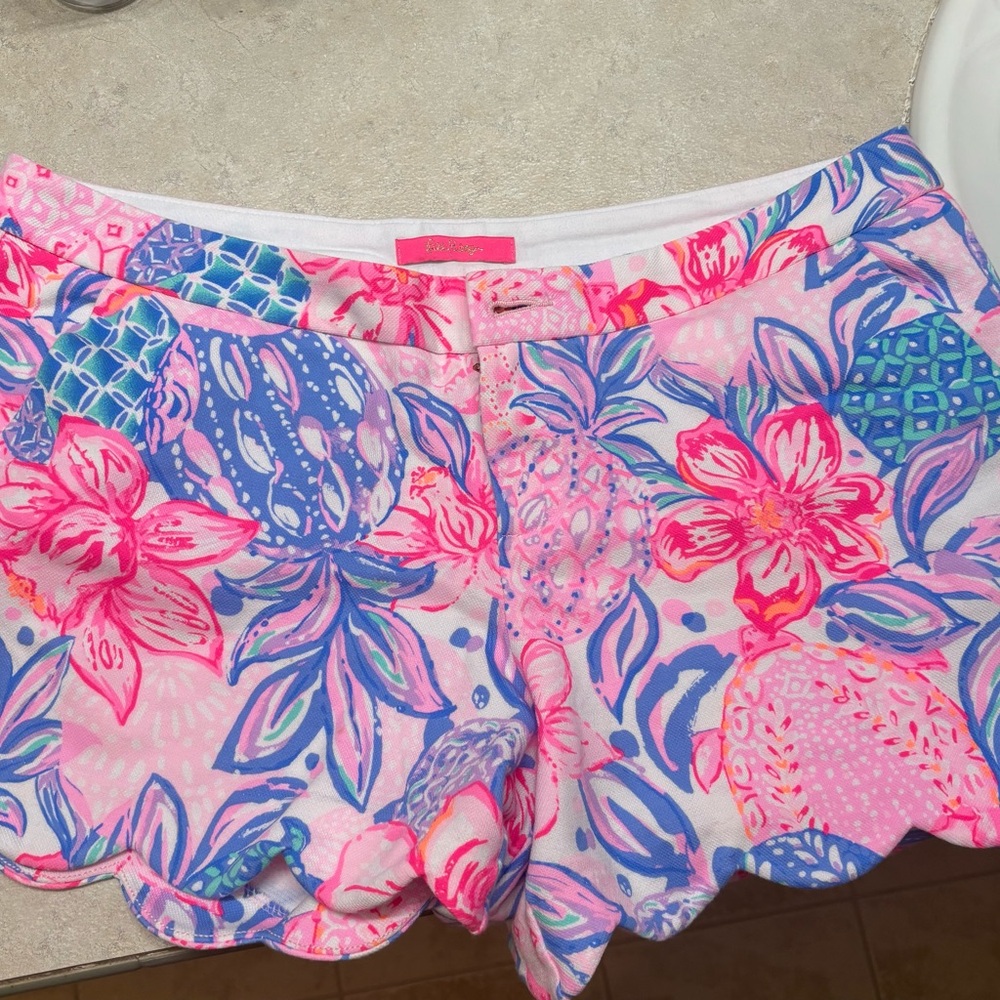Lilly Pulitzer Vibrant Floral High Waist Shorts